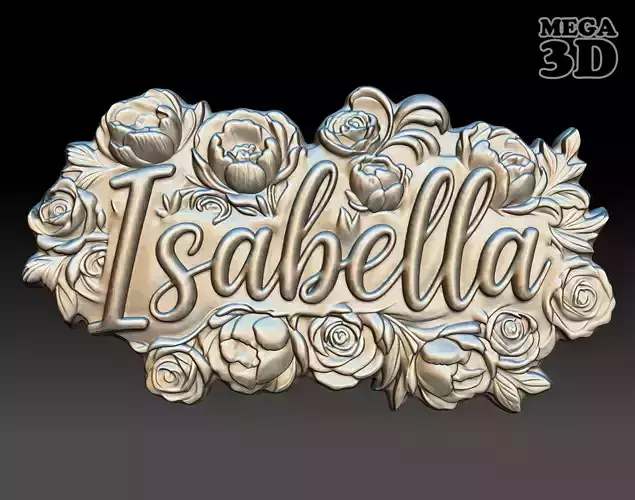 Isabella Floral Name Pendant - 250707