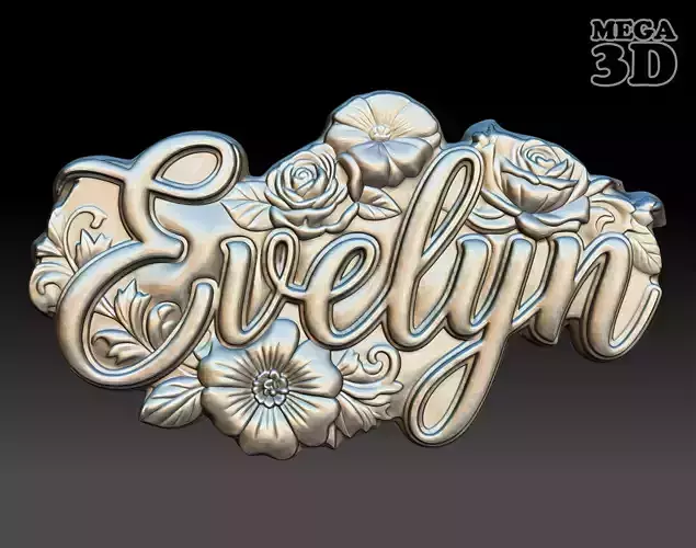 Evelyn Floral Name Pendant  - 250707