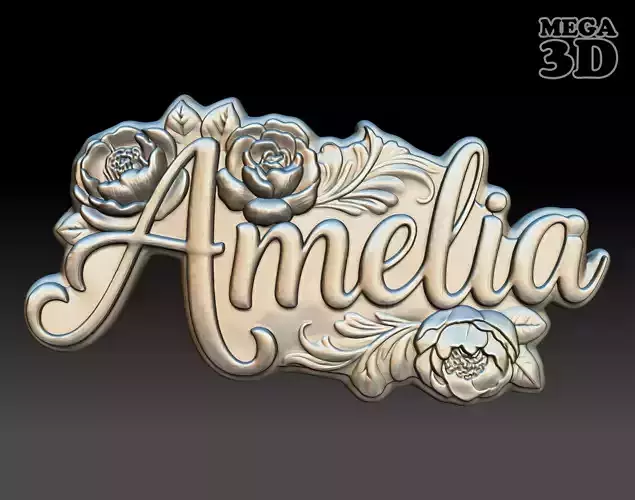 Amelia Floral Name Pendant - 250707