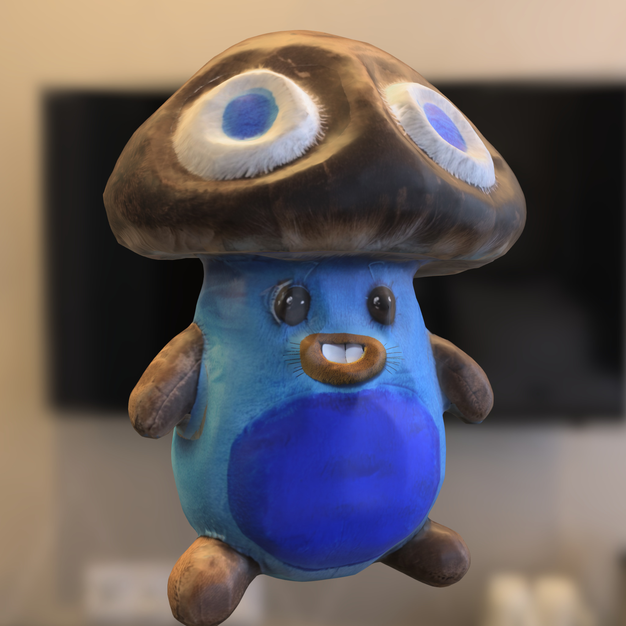 Mushroom Buddy Low-poly 3D model_5
