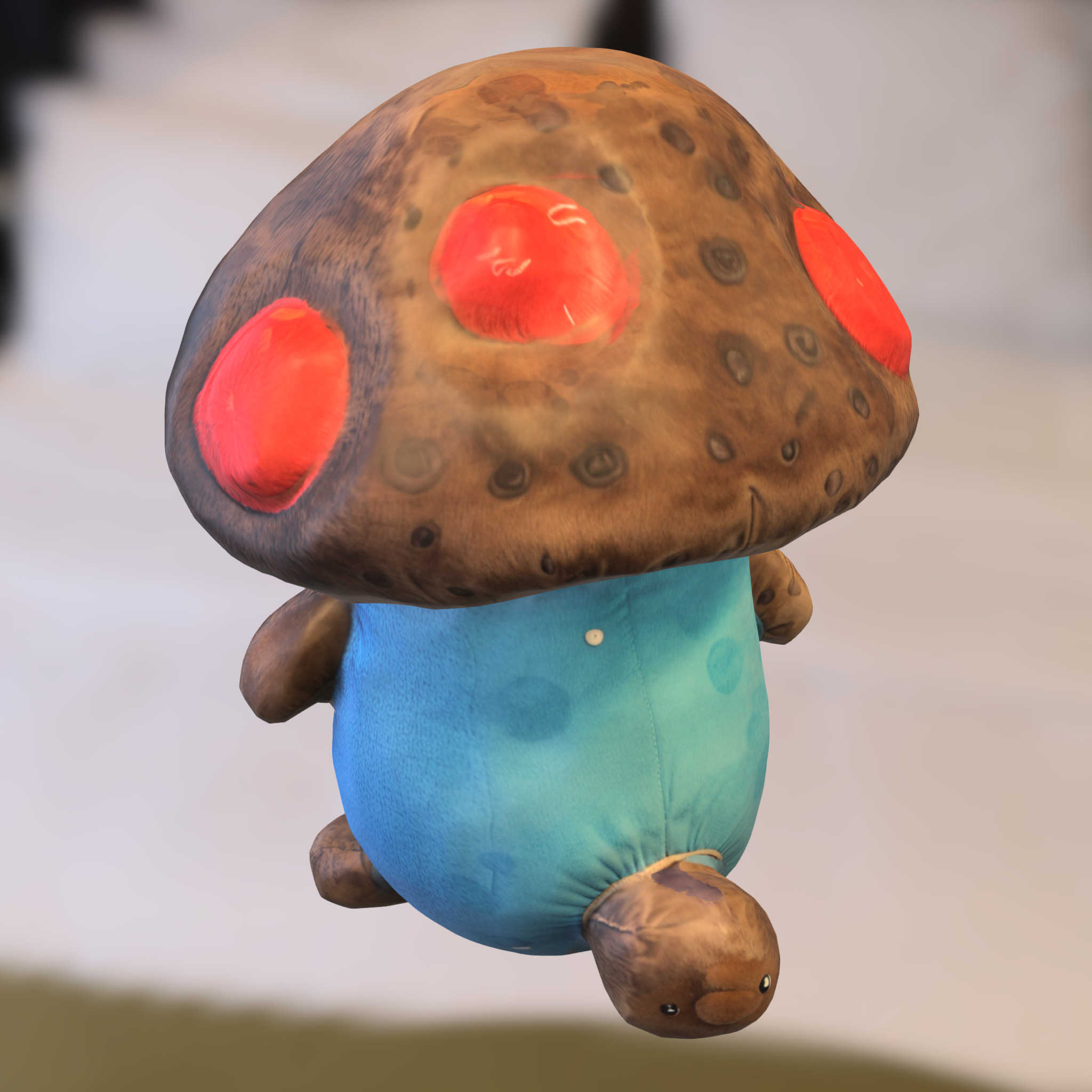 Mushroom Buddy Low-poly 3D model_2