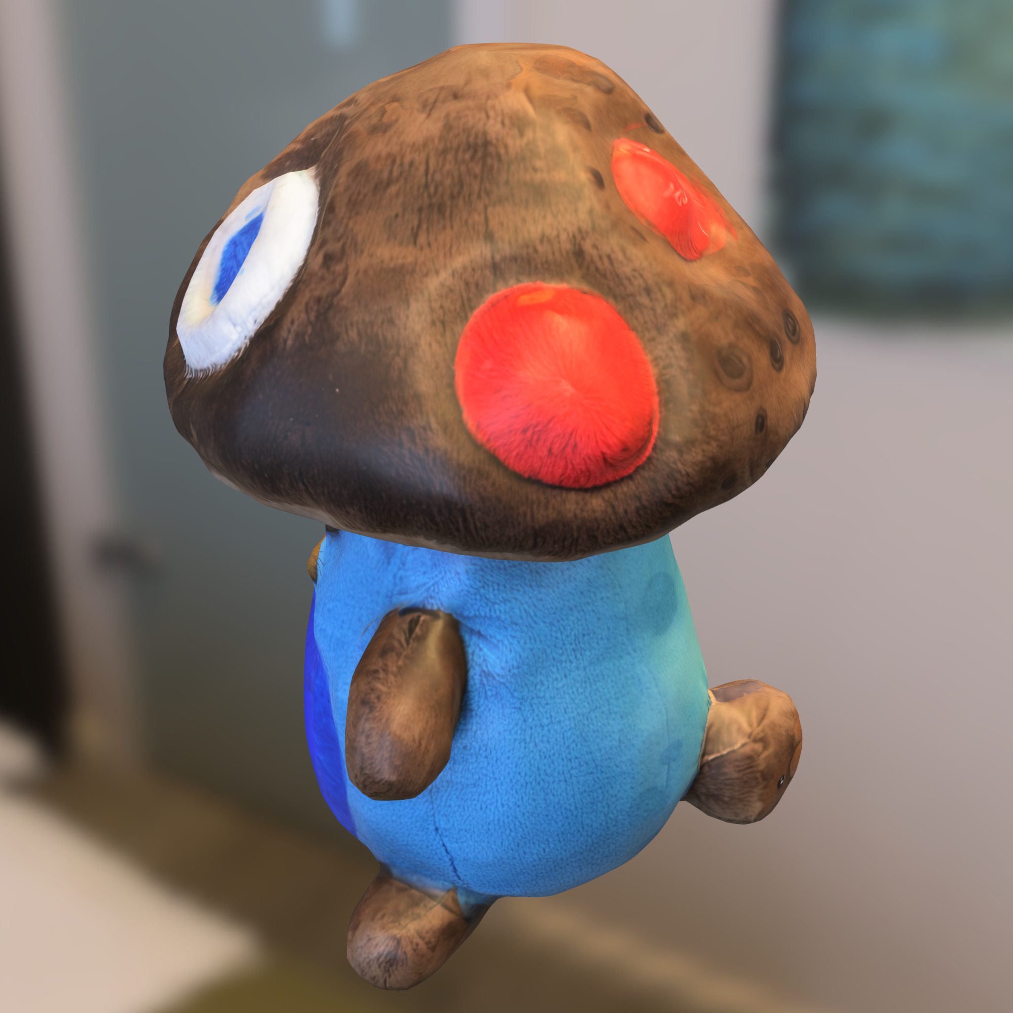 Mushroom Buddy Low-poly 3D model_1