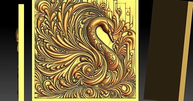 2 Swan CNC Relief Model 3D print model