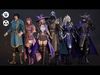 MMORPG Advanced Mages - Medieval Fantasy Modular Character Low-poly 3D model_1