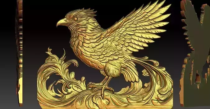 9 Eagle CNC Relief Model