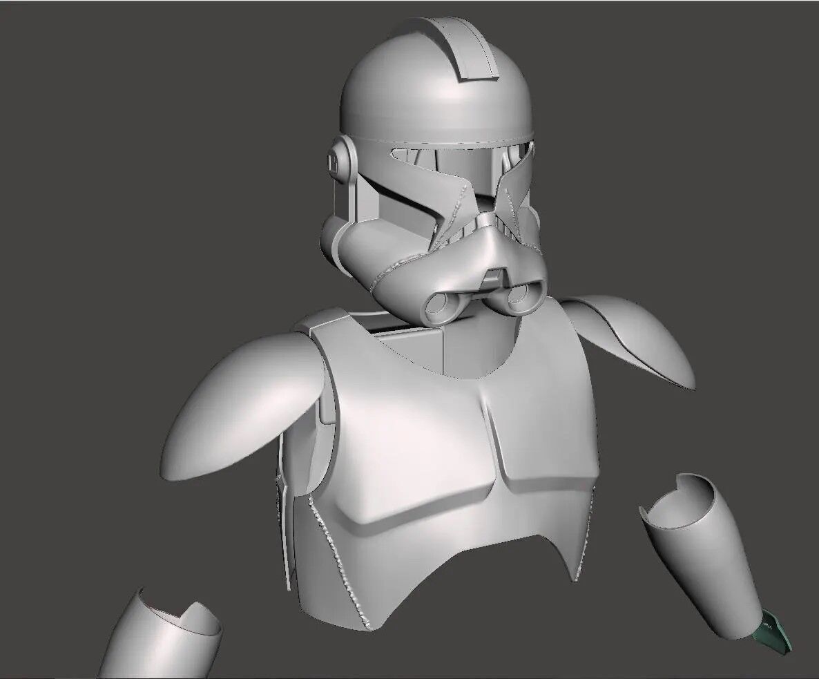 Rebels Old Man Rex Bundle - Accurate Files - Armor and Helmet 3D print model_8