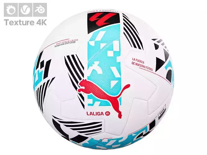 Puma La Liga League Football 2025 2026 Low Poly 3D Model Low-poly 3D model