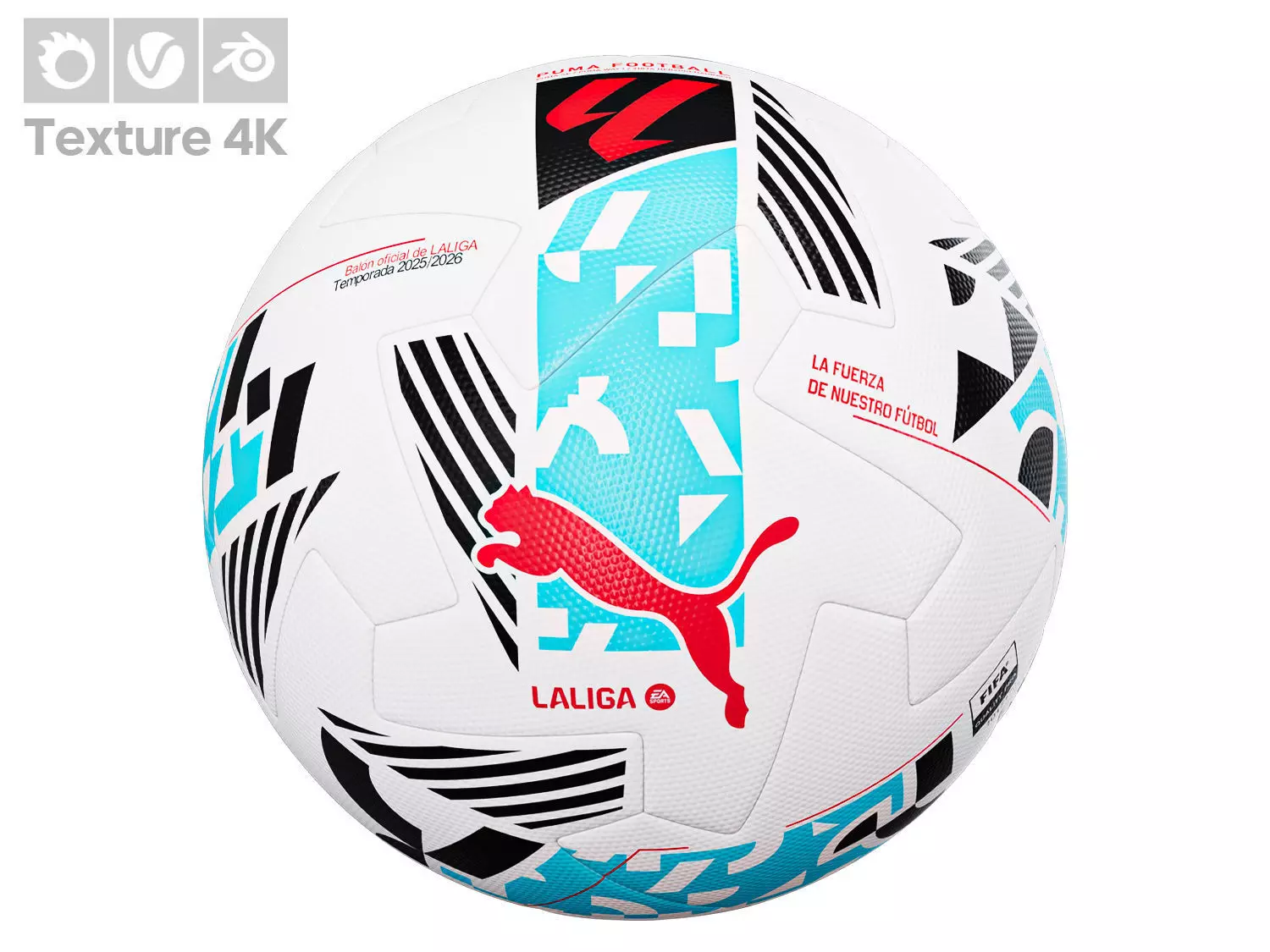 Puma La Liga League Football 2025 2026 Low Poly 3D Model Low-poly 3D model_0