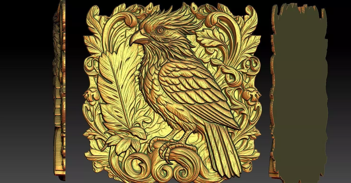 1 bird CNC Relief Model 3D print model