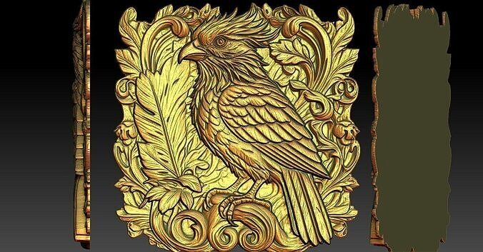 1 bird CNC Relief Model 3D print model