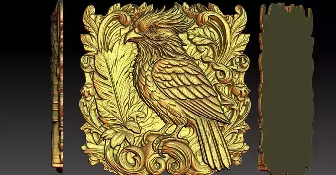 1 bird CNC Relief Model 3D print model
