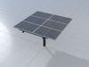 Agricultural photovoltaic 90 degrees 4m Low-poly 3D model_1