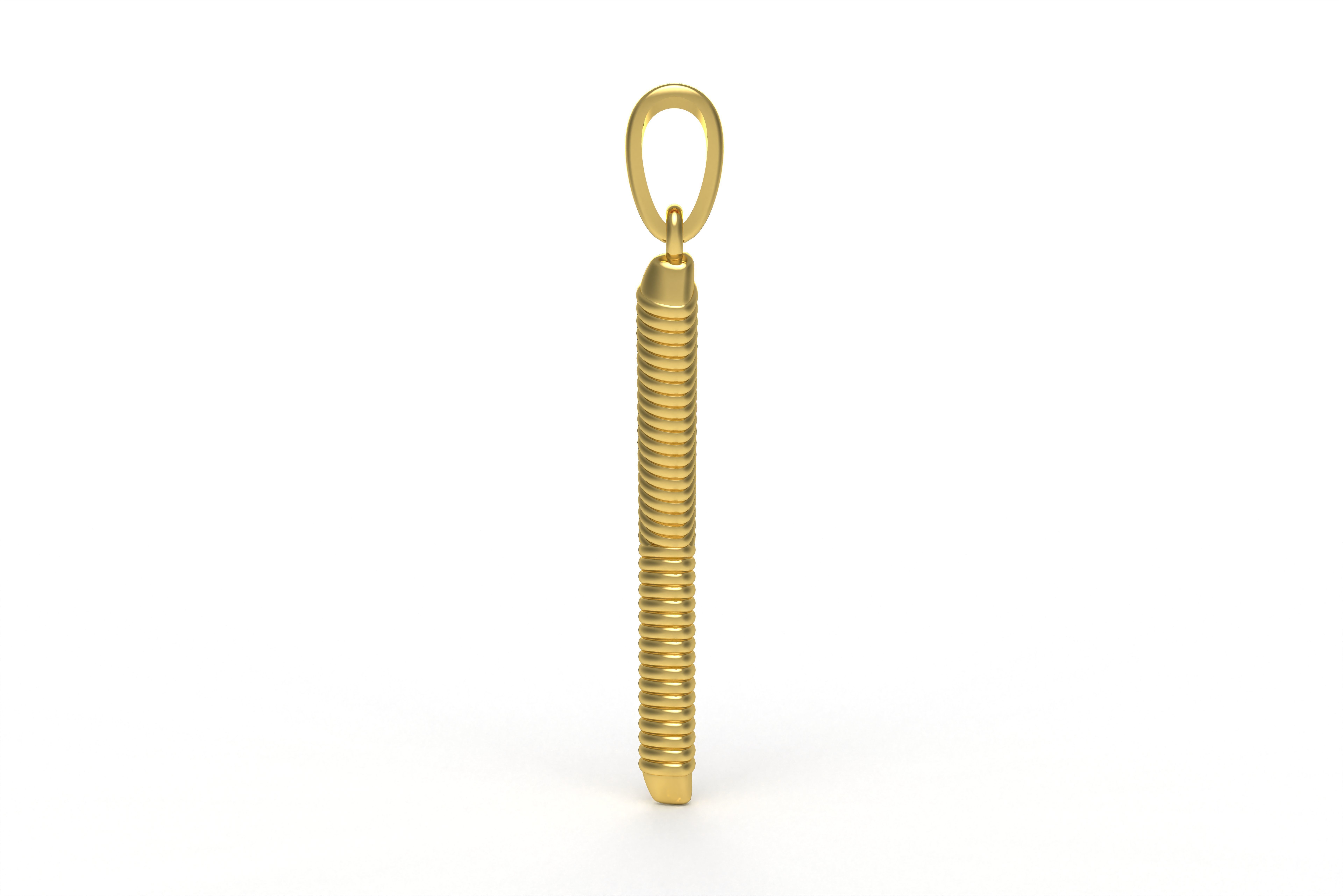 Spiral Initial Letter Y Pendant 3D print model_3
