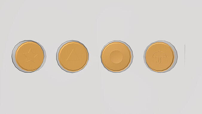 Squid Game-Inspired Dalgona Candy Low-poly 3D model 4