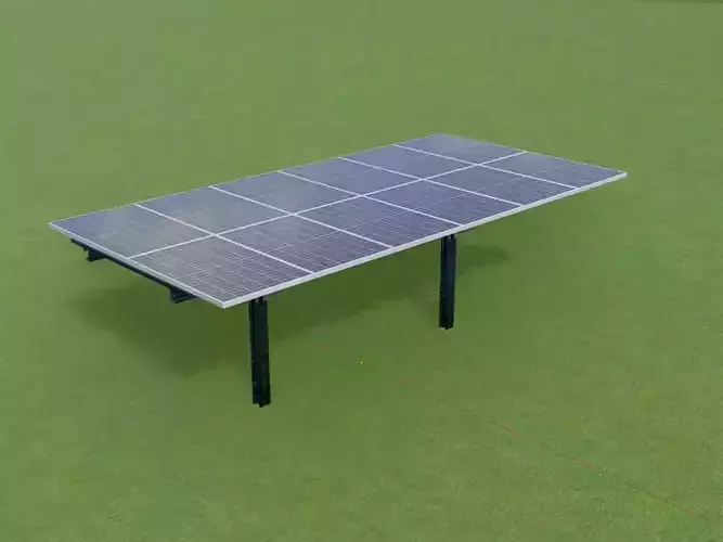 Agricultural photovoltaic 90 degrees 8m Low-poly 3D model