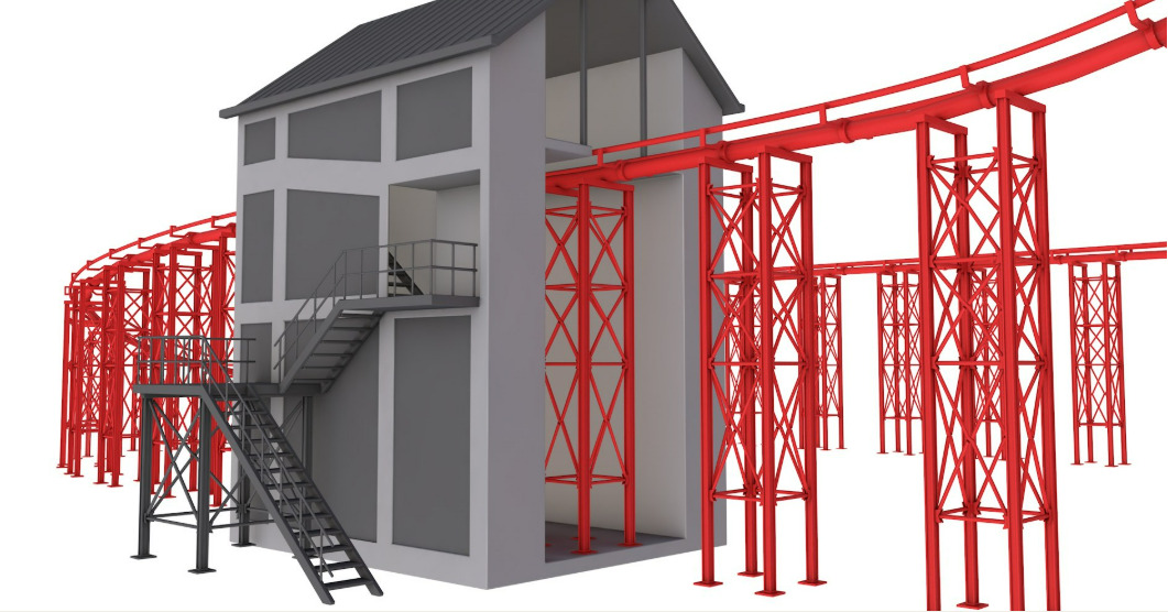 Roller Coaster Track 3D model_4