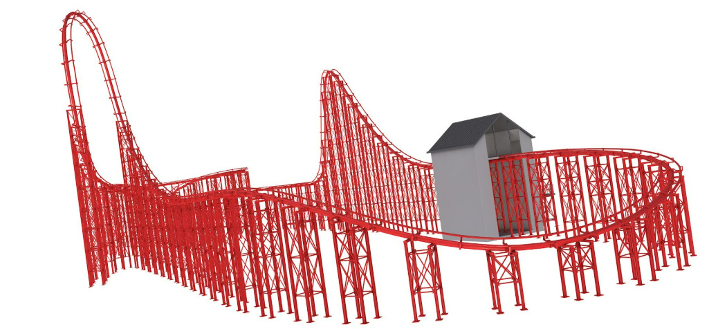 Roller Coaster Track 3D model_7