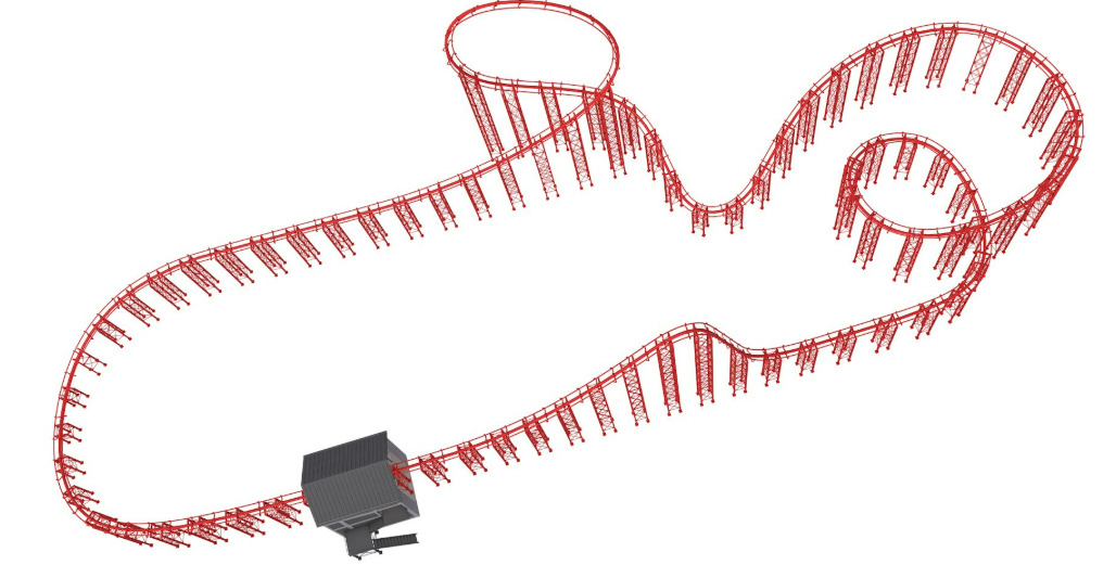 Roller Coaster Track 3D model_5