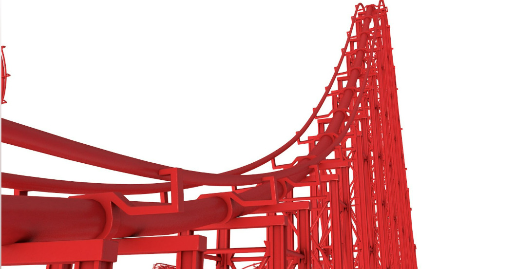 Roller Coaster Track 3D model_8