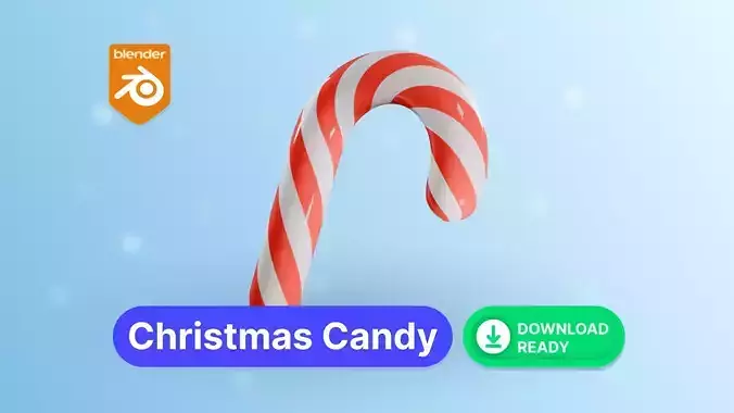 Christmas Candy Low-poly 3D model Christmas Candy Low-poly 3D model