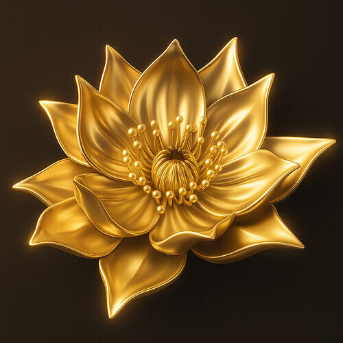 Lotus Flower 3D Model Decorative or 3D Printing Ready 3D print model