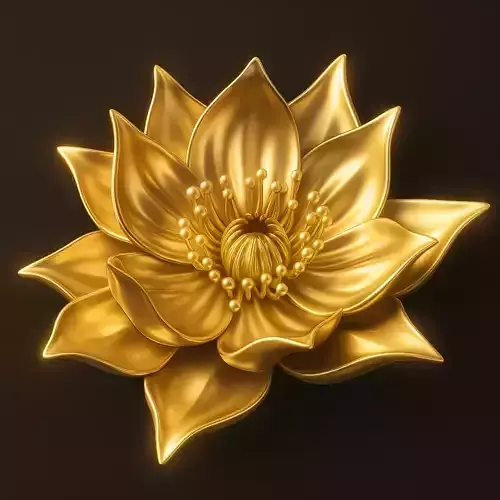 Lotus Flower 3D Model Decorative or 3D Printing Ready