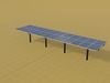 Agricultural photovoltaic 90 degrees 16m Low-poly 3D model_1