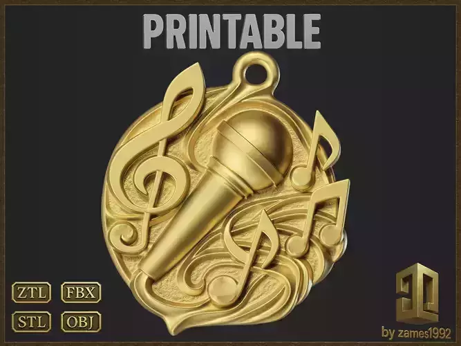 Music Microphone Pendant