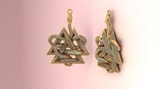 Snake Triangle Pendant