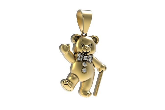 Teddy Bear Pendant 3D print model