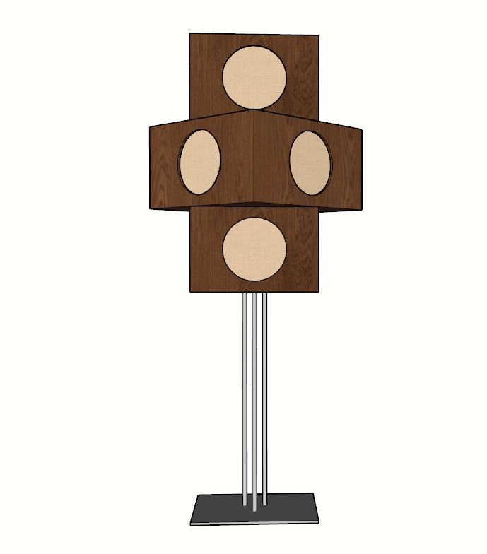 Modern Trio Floor Lamps 3D model_2