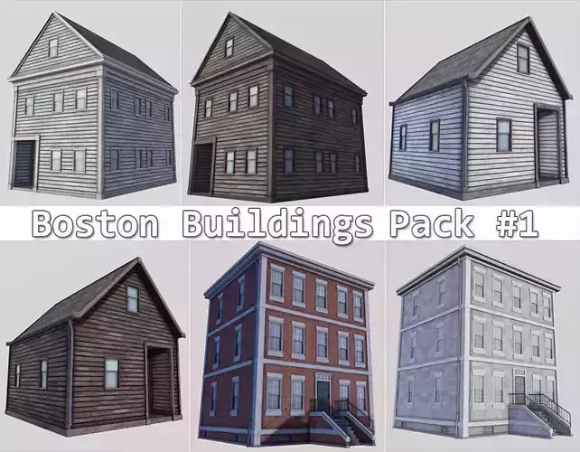 Boston Buildings Pack 01