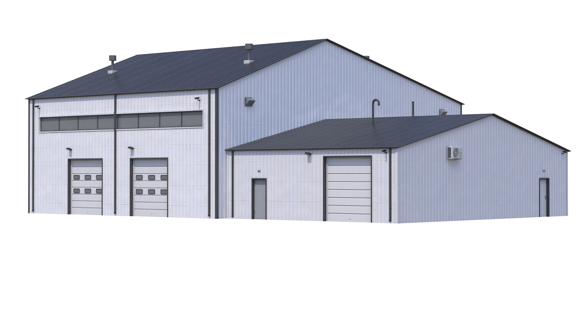 Industrial Building 9 Low-poly 3D model_2