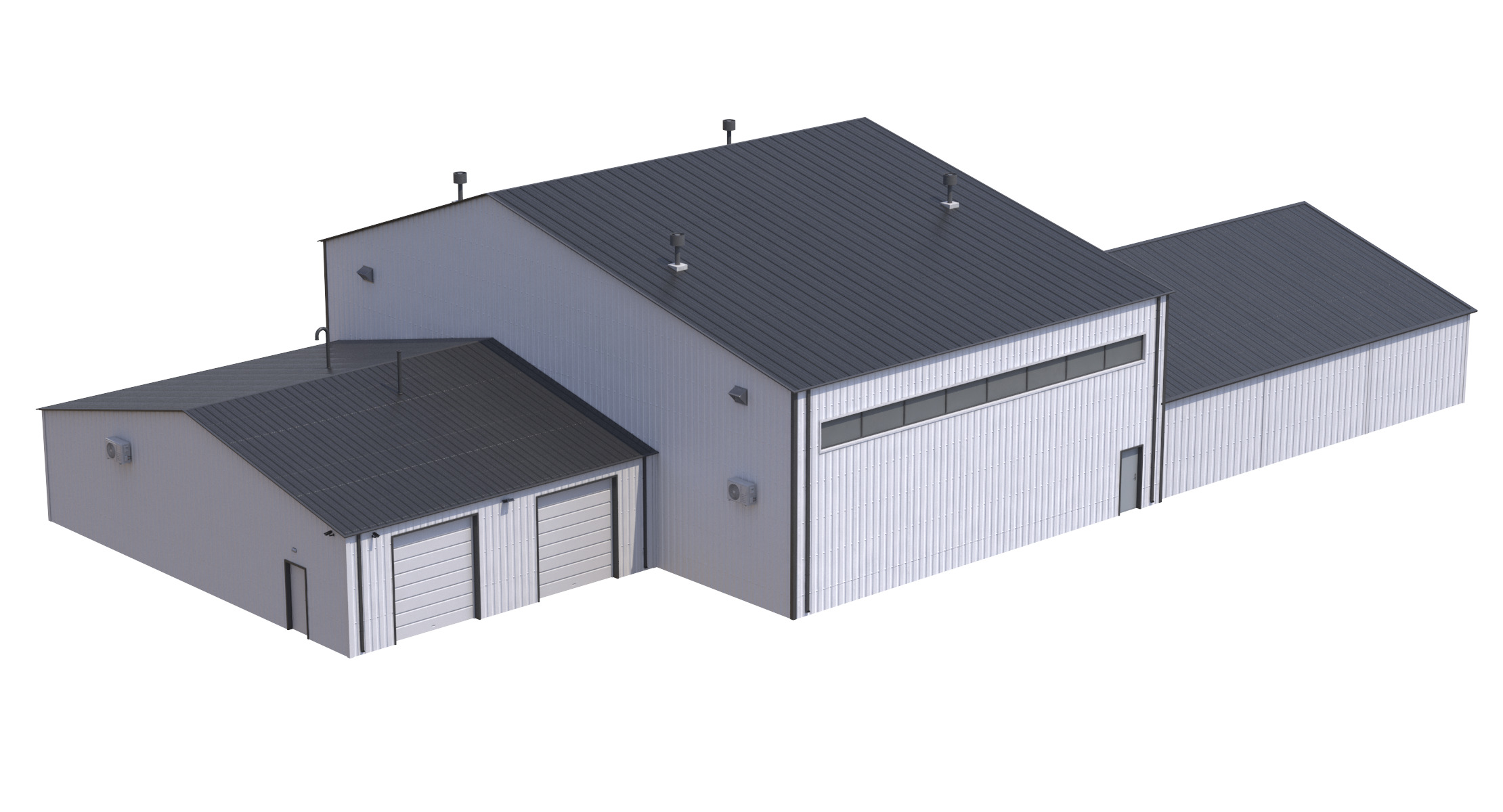 Industrial Building 9 Low-poly 3D model_6