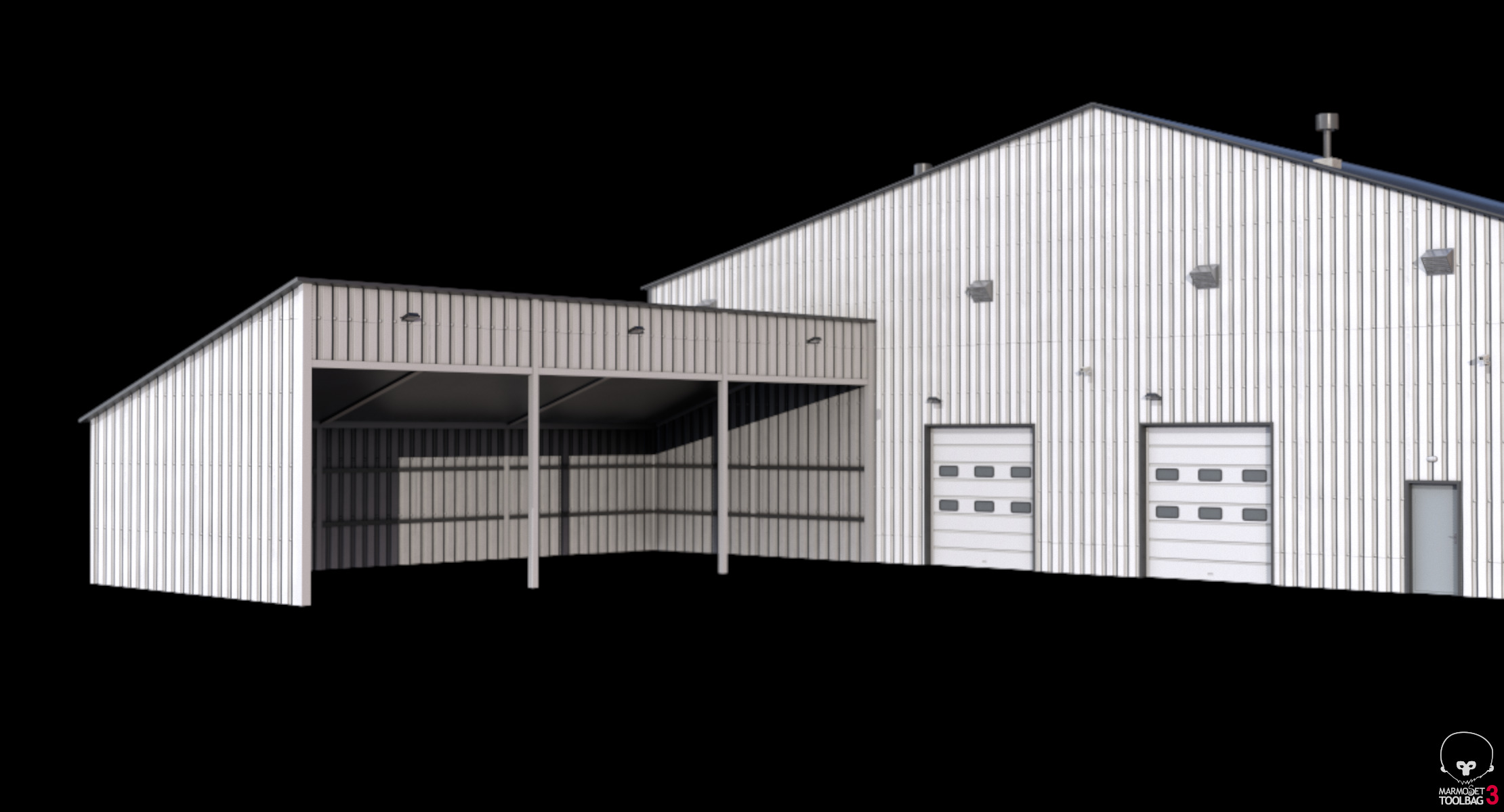 Industrial Building 9 Low-poly 3D model_13