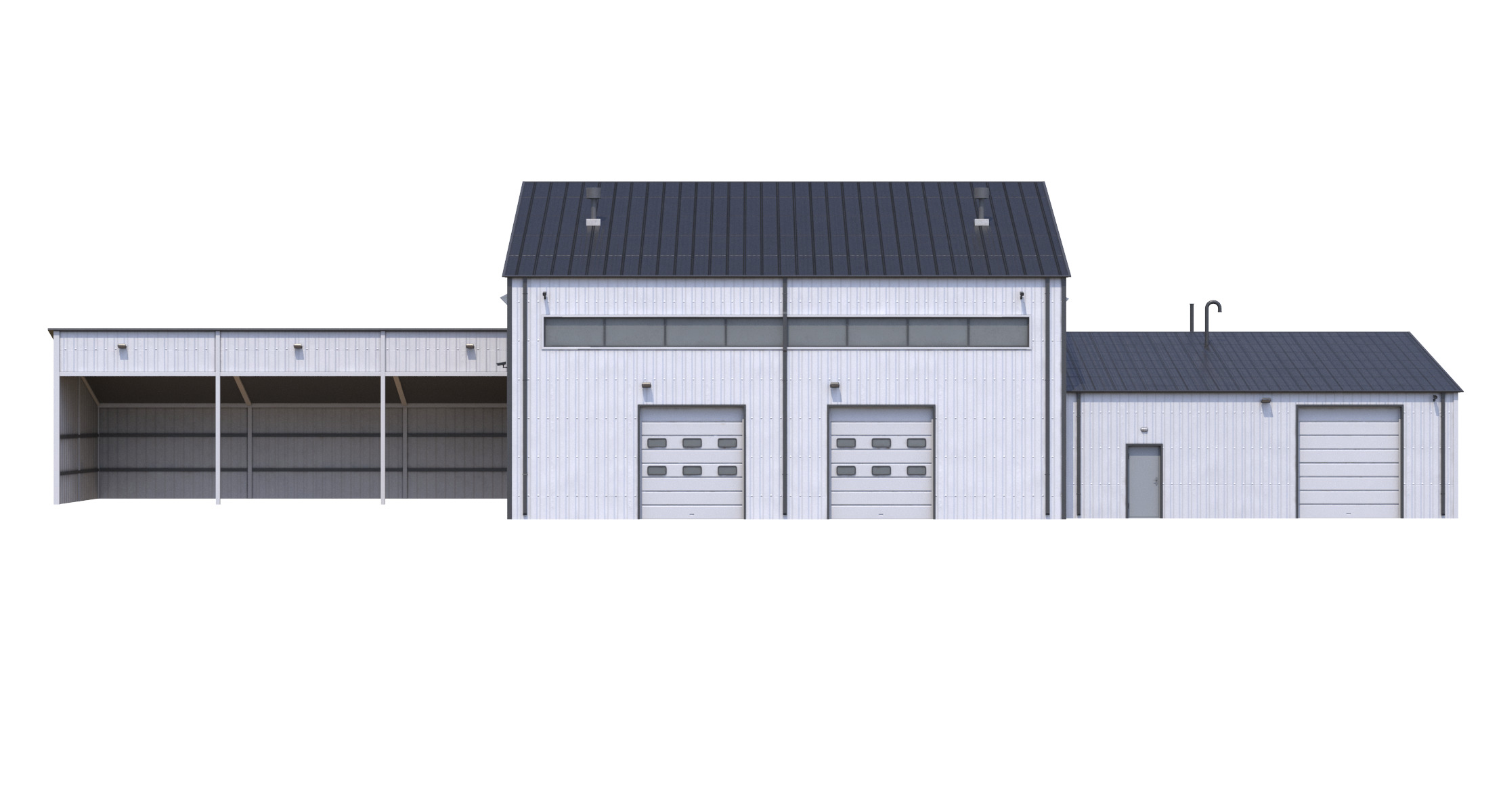 Industrial Building 9 Low-poly 3D model_5