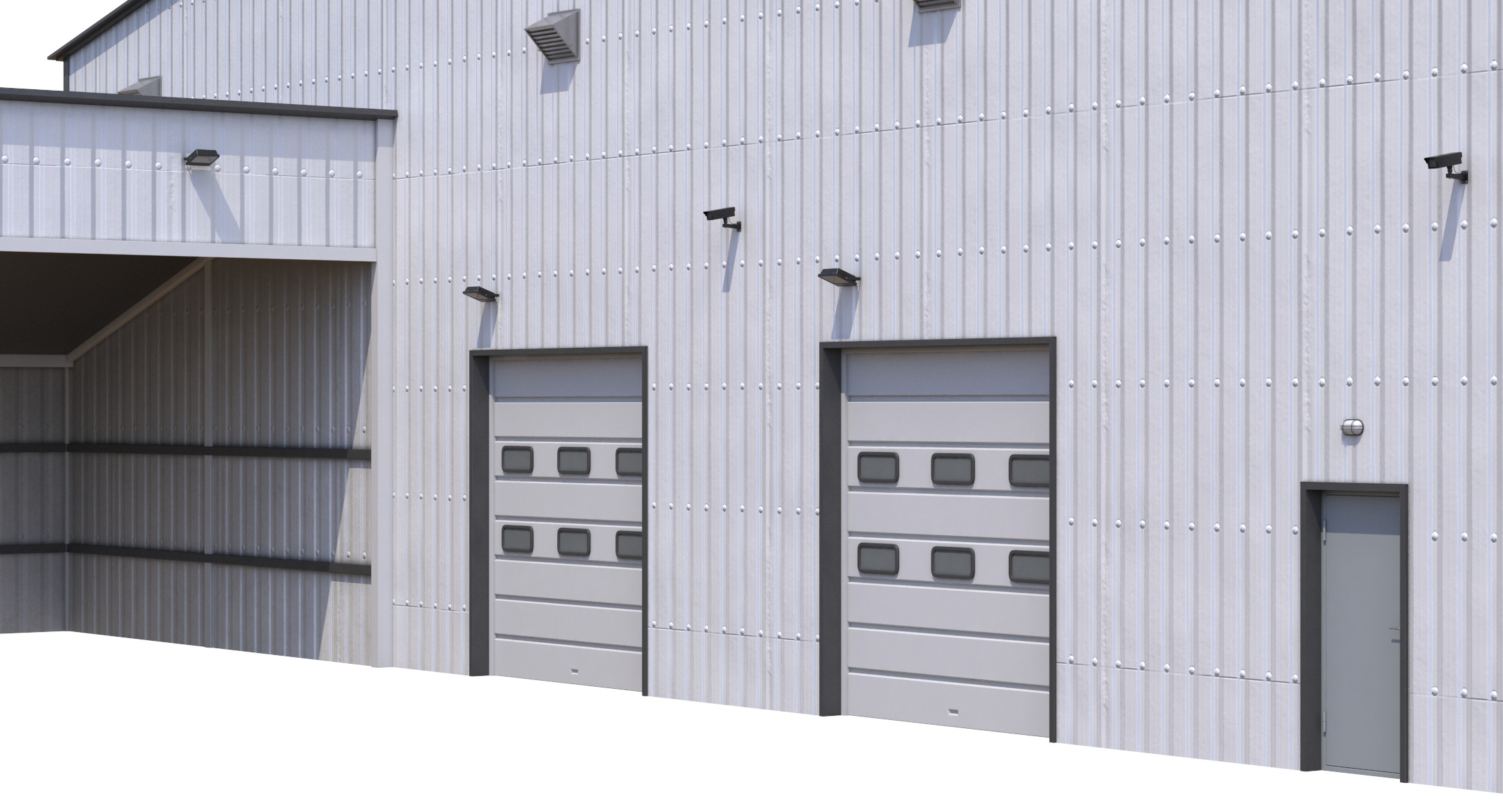 Industrial Building 9 Low-poly 3D model_7