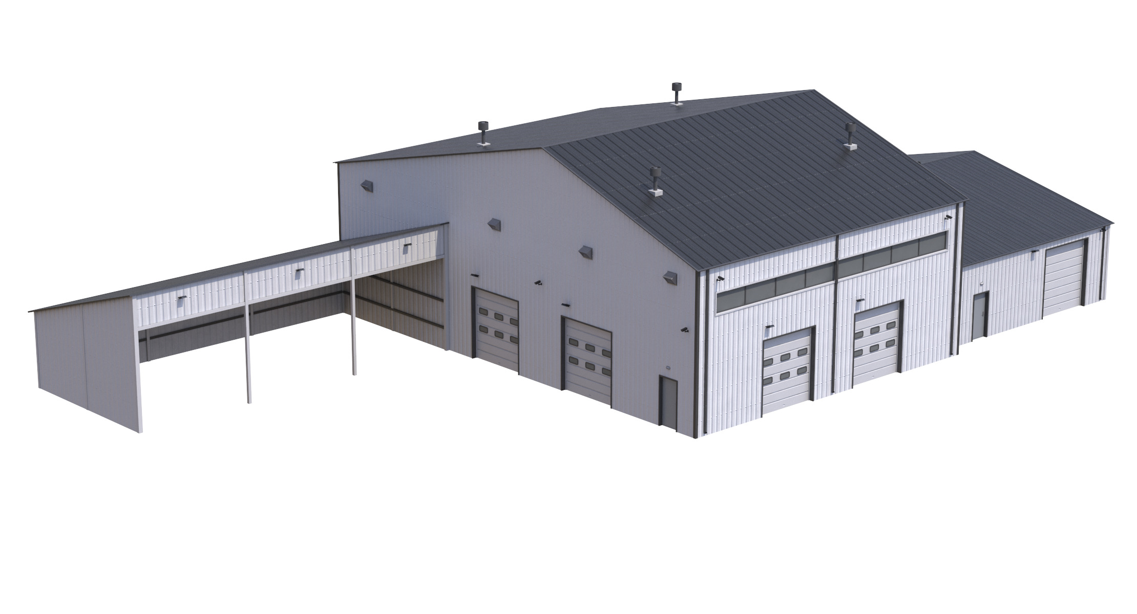 Industrial Building 9 Low-poly 3D model_1