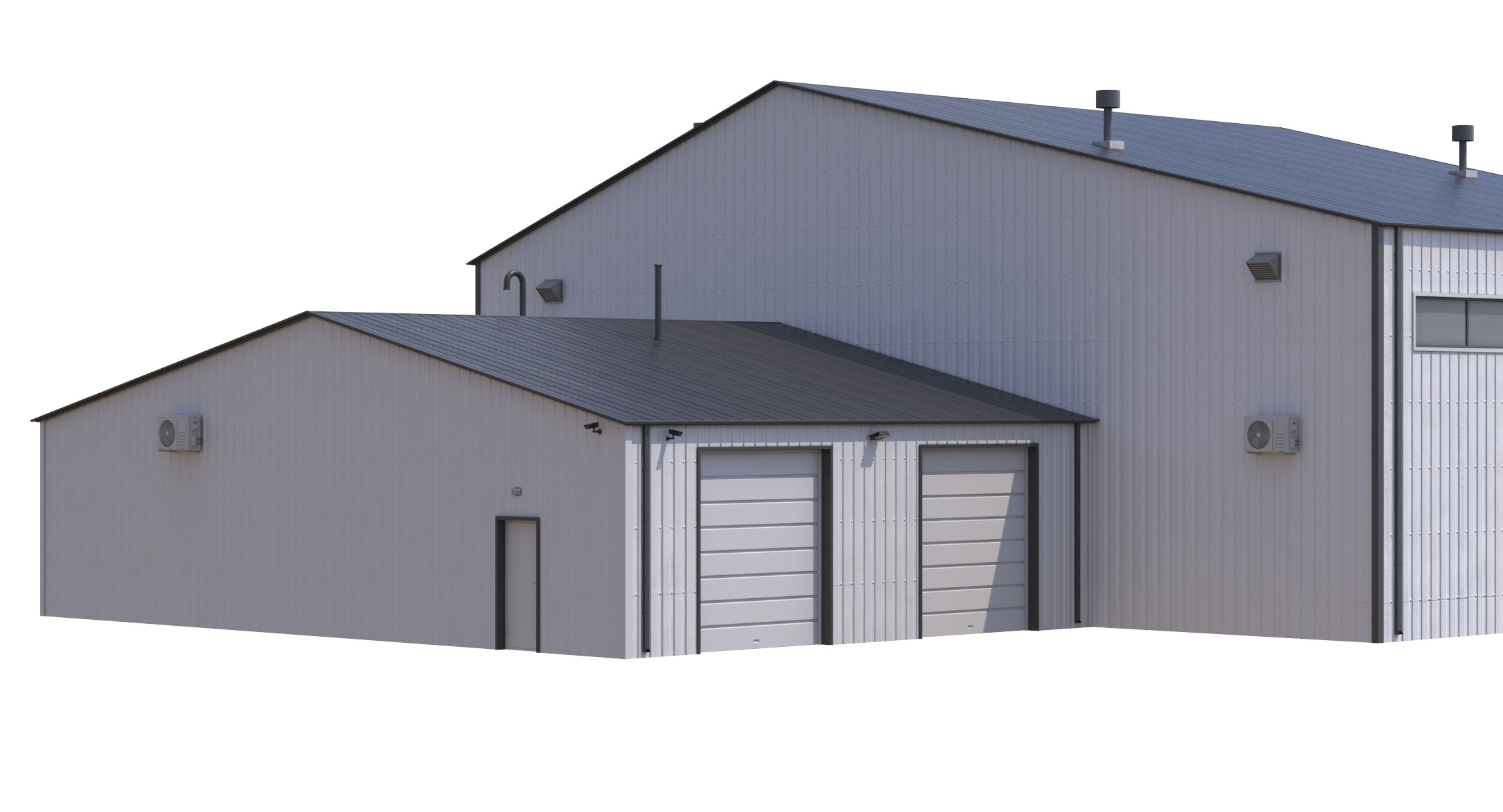 Industrial Building 9 Low-poly 3D model_8