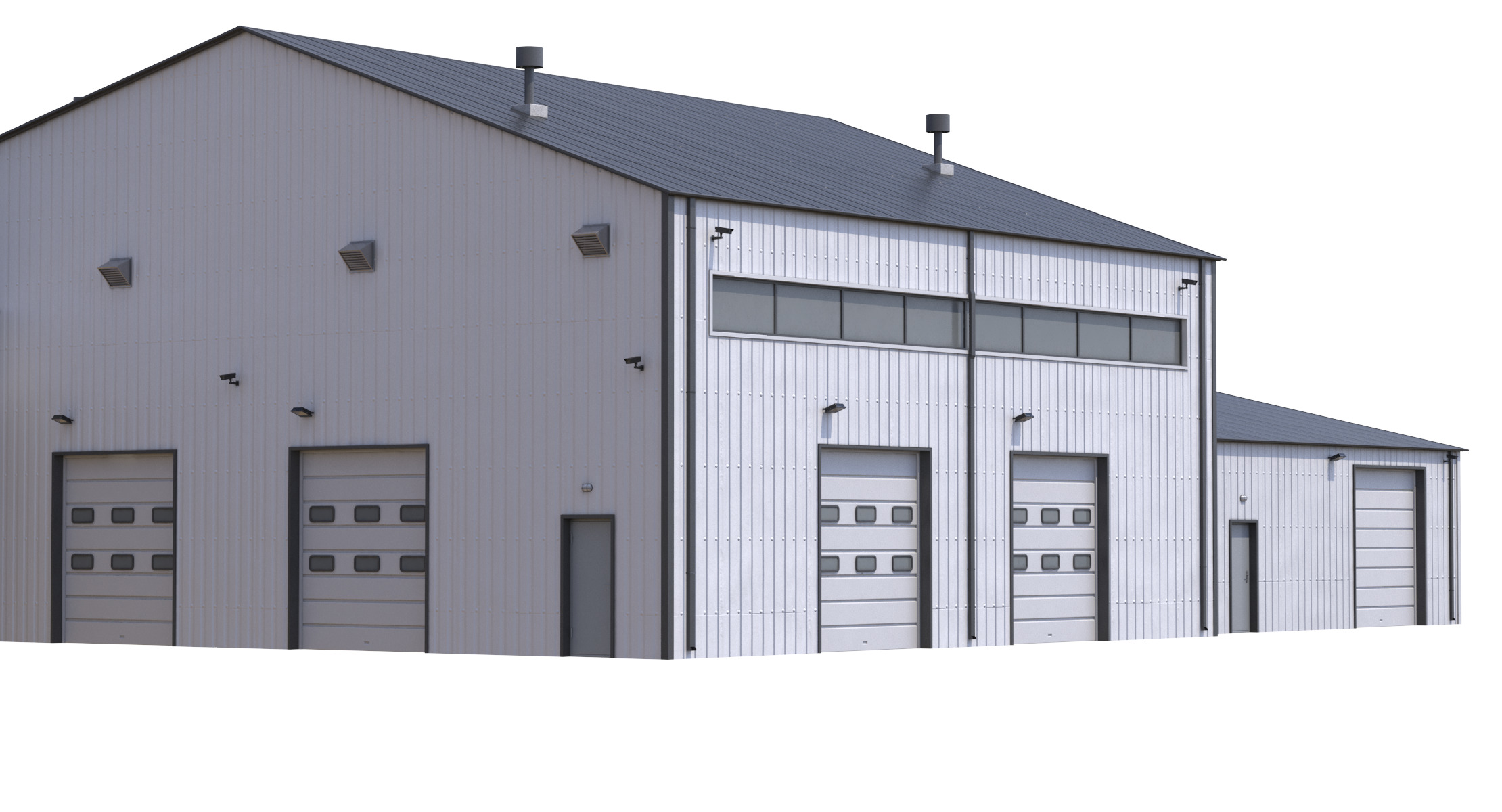 Industrial Building 9 Low-poly 3D model_4
