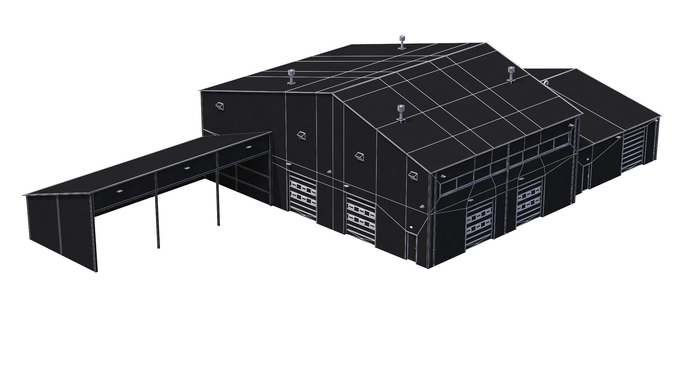 Industrial Building 9 Low-poly 3D model_9