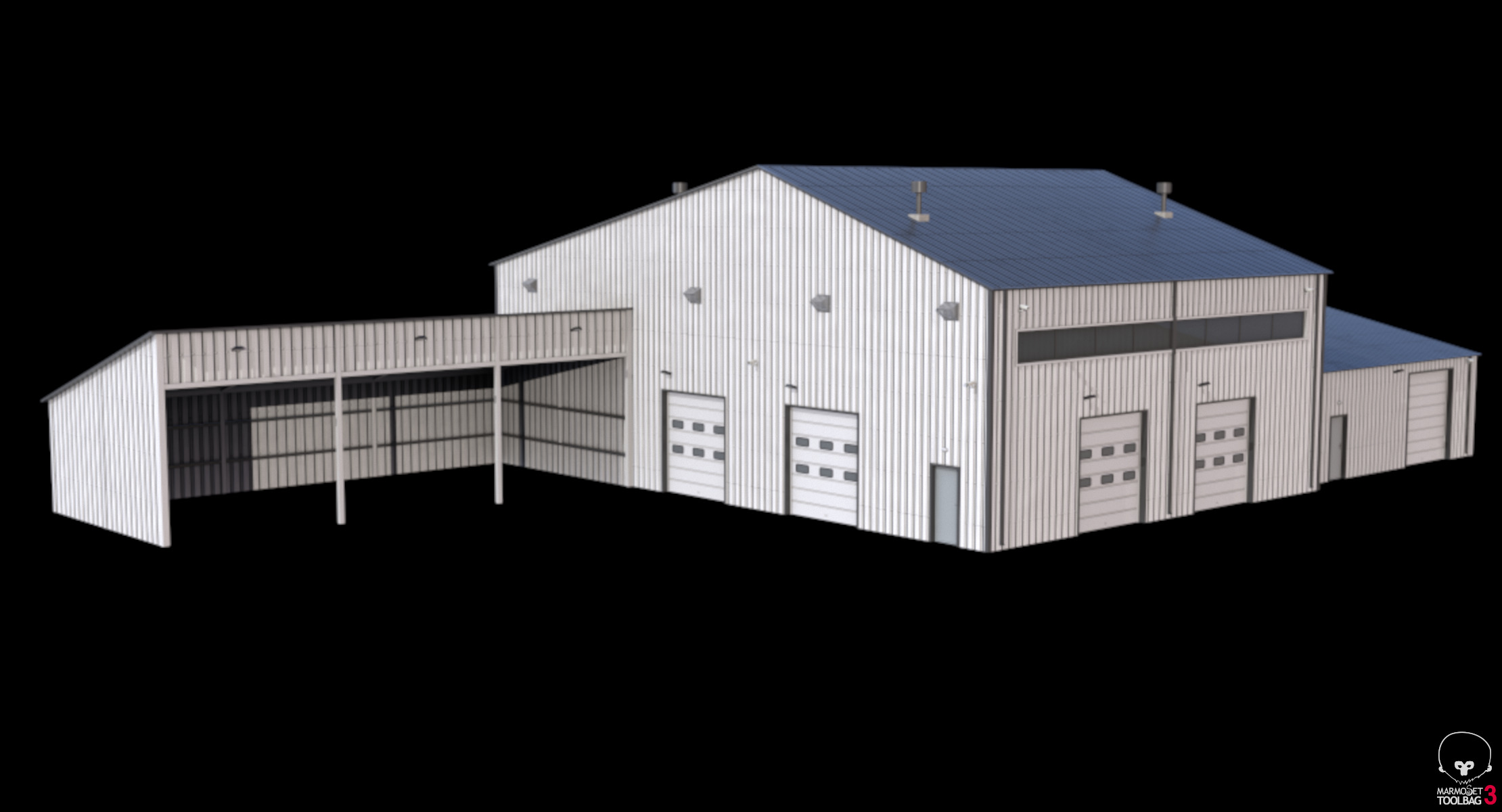 Industrial Building 9 Low-poly 3D model_14