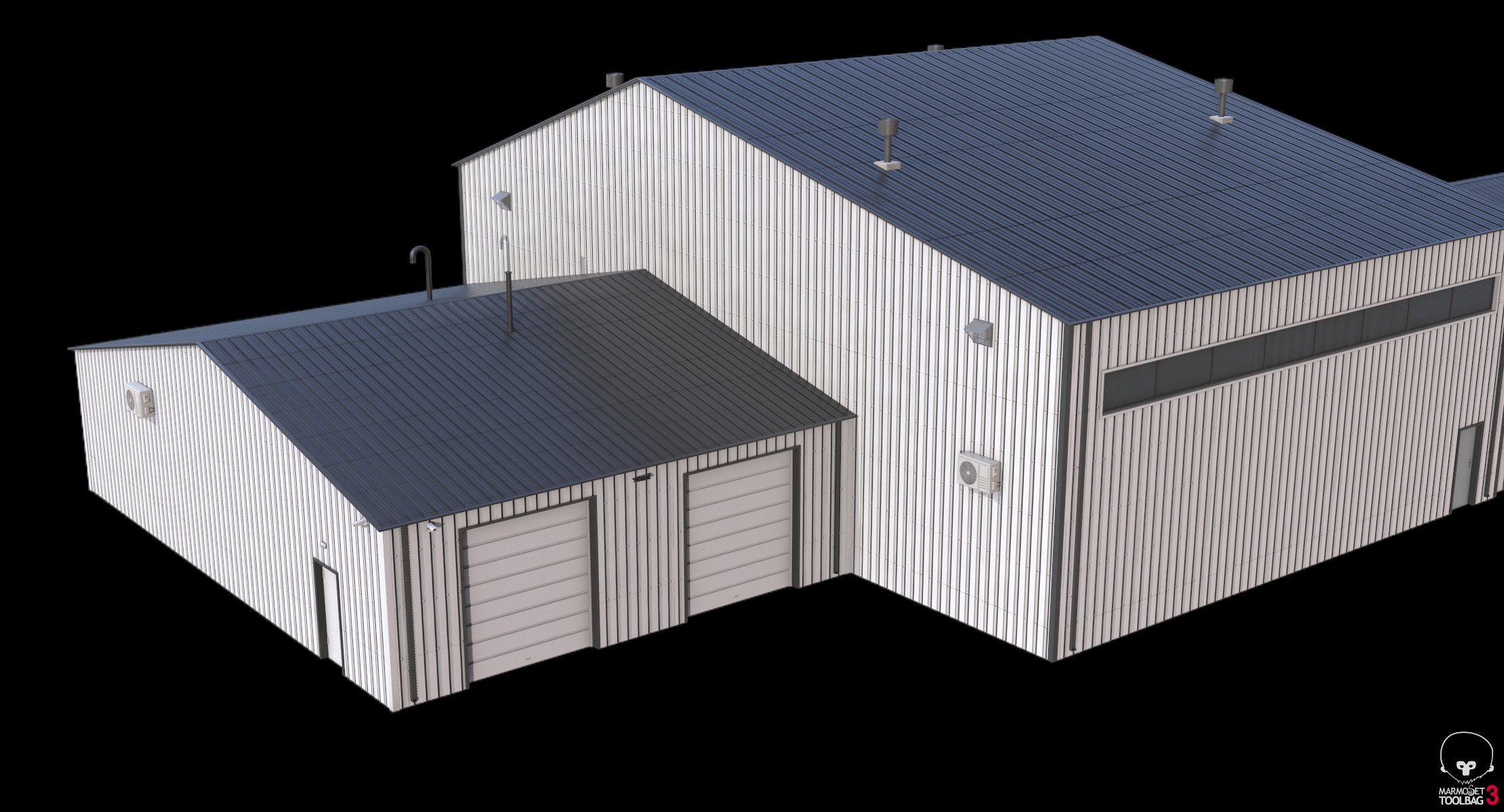 Industrial Building 9 Low-poly 3D model_16
