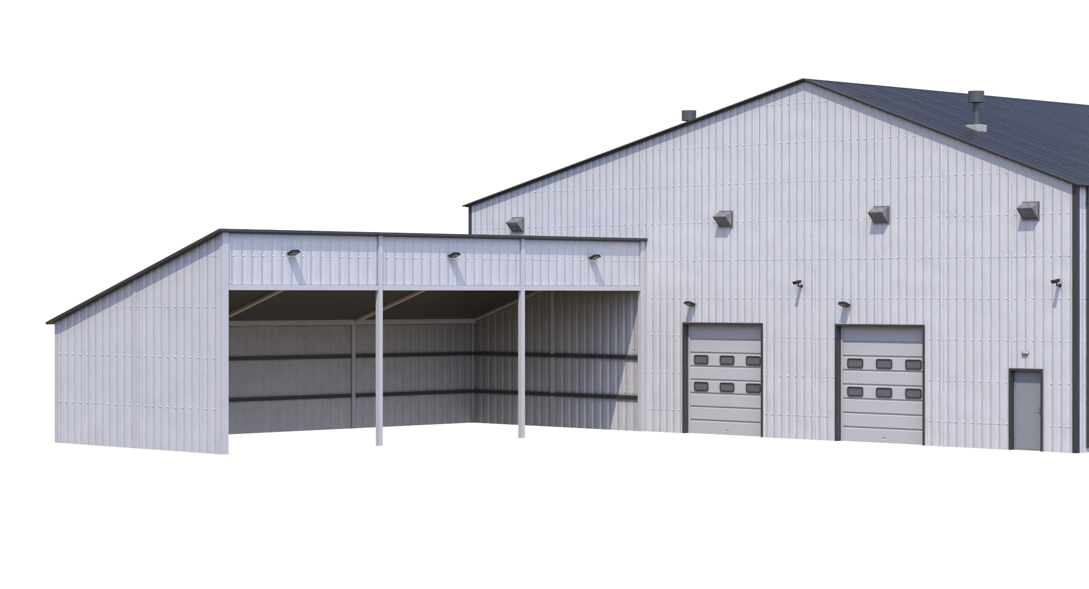 Industrial Building 9 Low-poly 3D model_3