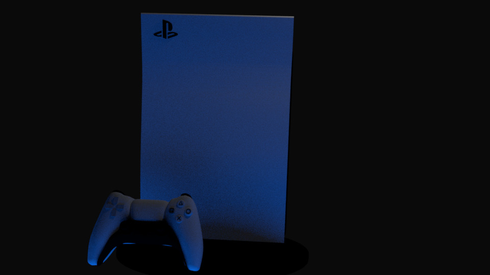 playstation 5 Low-poly 3D model_1