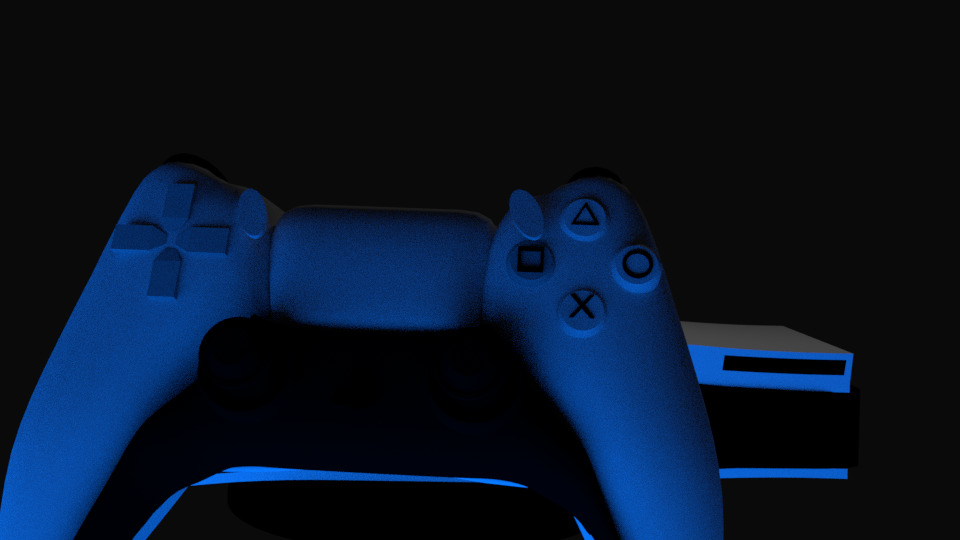 playstation 5 Low-poly 3D model_3