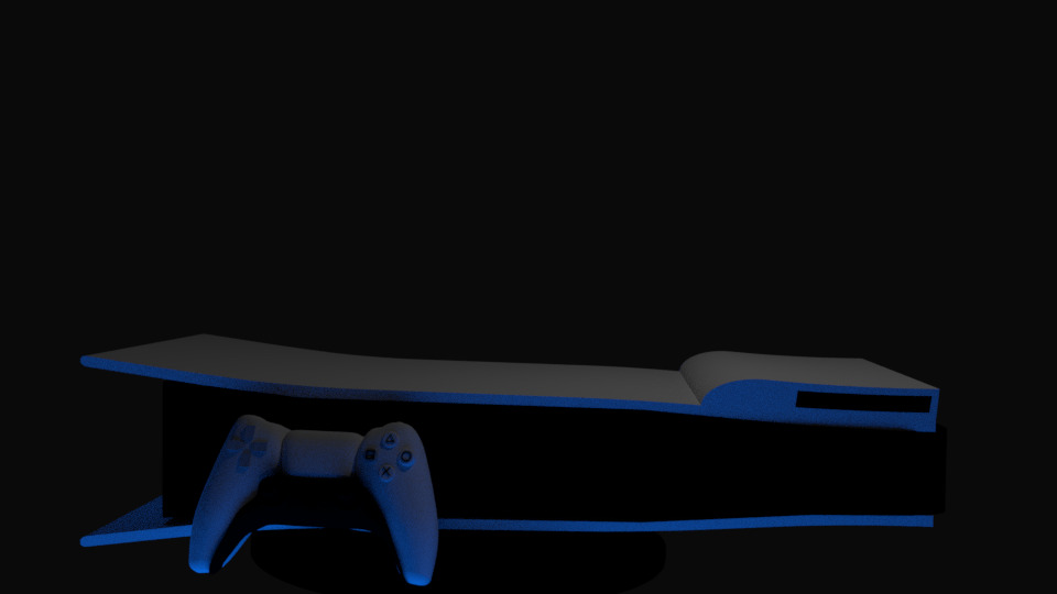 playstation 5 Low-poly 3D model_2