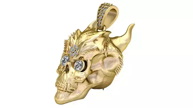 Gold pendant  3D printable model      