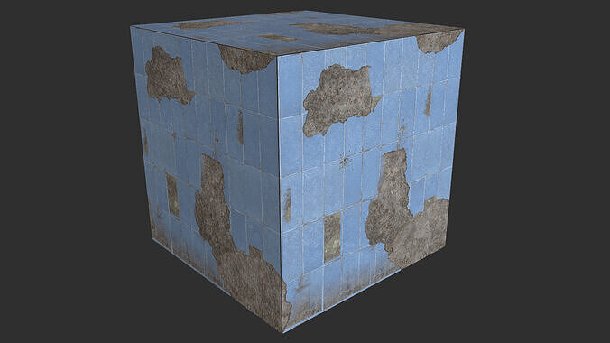 Damage Ceramic Wall Tiles 4k Pbr Texture Texture