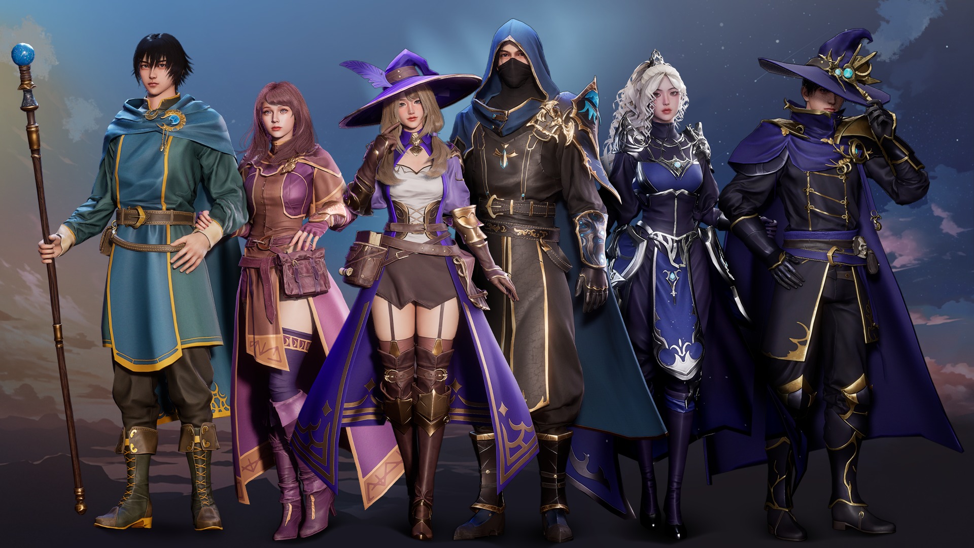 MMORPG Mages - Medieval Fantasy Modular Character Bundle 3D Model Collection_6
